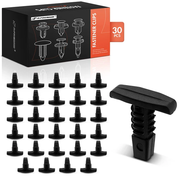 1964-1972 Chevrolet Chevelle 30 Pcs Nylon Black Weatherstrip Retainer Clip A-Premium APRCF431