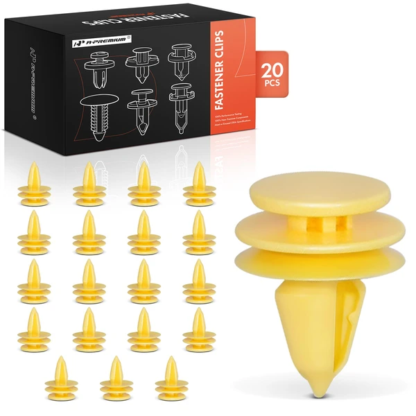 20 Pcs Nylon Yellow Rocker Panel Molding Clip A-Premium APRCF439