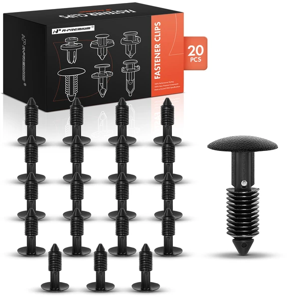 2006-2008 2010-2014 Lincoln Mark LT 20 Pcs Nylon Black Cowl Vent Retainer A-Premium APRCF442