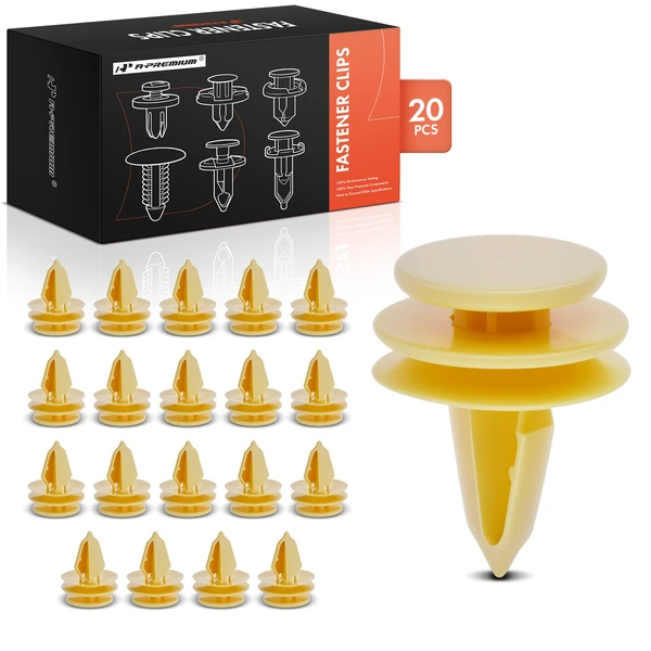 20 Pcs Nylon Yellow Door Panel & Trunk Trim Retainer A-Premium APRCF445
