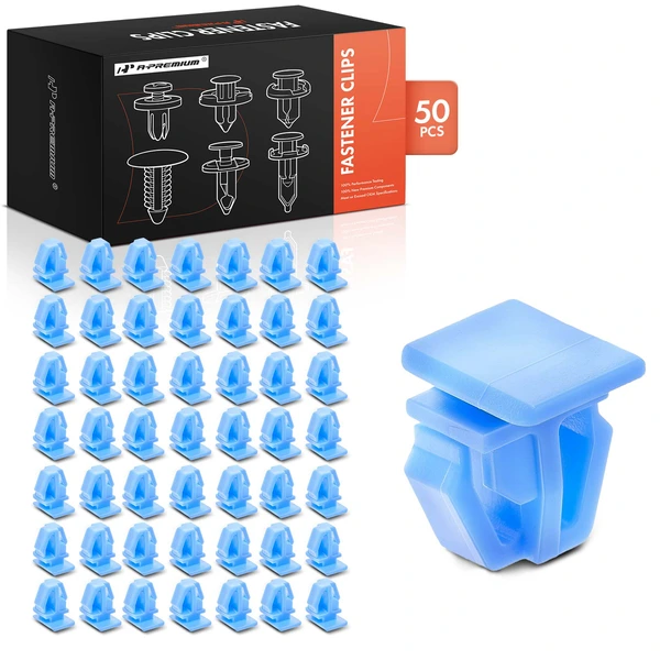 50 Pcs Nylon Blue Body Side Molding Clip A-Premium APRCF456
