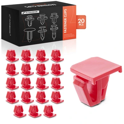 20 Pcs 14mm Red Nylon Body Side Moulding Retainer Clips
