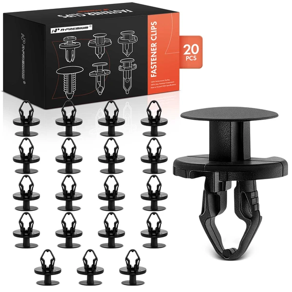 20 Pcs 8.5mm Nylon Black Fender Apron Retainer A-Premium APRCF469