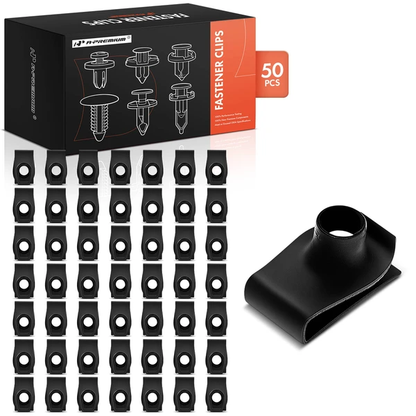 50 Pcs Black Extruded U-Nut A-Premium APRCF477