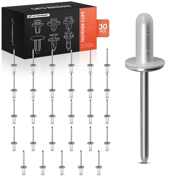 30 Pcs Aluminum Rivet - Aluminum Mandrel Rear Bumper Filler Rivet A-Premium APRCF485