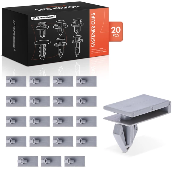 20 Pcs 12.7mm Nylon Gray Rocker Panel Molding Clip A-Premium APRCF493