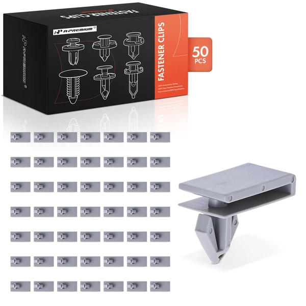 50 Pcs 12.7mm Nylon Gray Rocker Panel Molding Clip A-Premium APRCF495