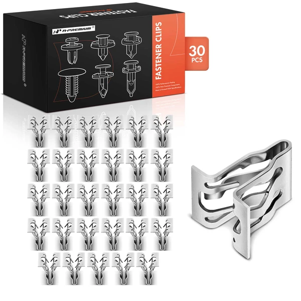 2002-2003 2005-2006 2008-2024 Cadillac Escalade 30 Pcs Metal Silver Garnish & Interior Trim & Bezel & Scuff Plate Fastener A-Premium APRCF515