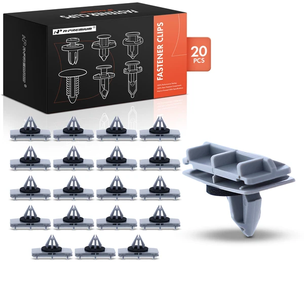 2005-2024 Jeep Wrangler 20 Pcs 9mm Nylon Gray Fender Flare Molding Clip A-Premium APRCF520