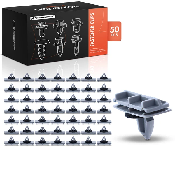 50 Pcs 9mm Nylon Gray Fender Flare Molding Clip A-Premium APRCF522