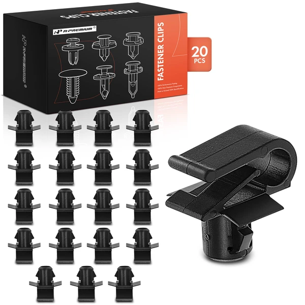 20 Pcs 7mm Nylon Black Grille Molding Clip A-Premium APRCF535