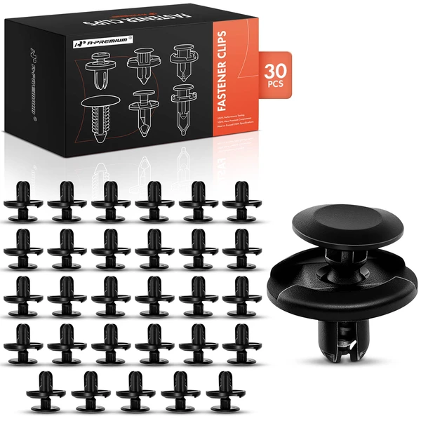 2004-2006 2008-2014 Scion xB 30 Pcs 7mm Nylon Black Fender Splash Shield Retainer A-Premium APRCF539