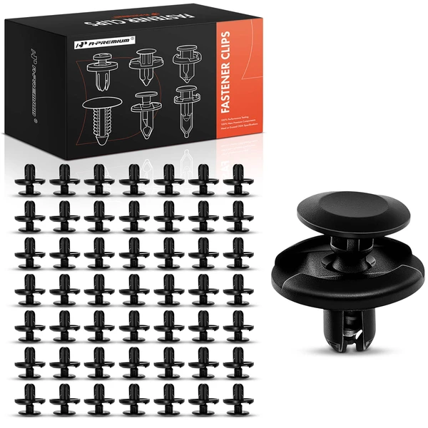 2010-2015 Scion tC 50 Pcs 7mm Nylon Black Fender Splash Shield Retainer A-Premium APRCF540