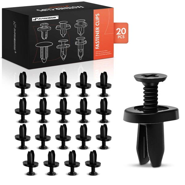 2006-2016 Mazda 6 20 Pcs 6.35mm Nylon Black Cowl Vent Retainer A-Premium APRCF544