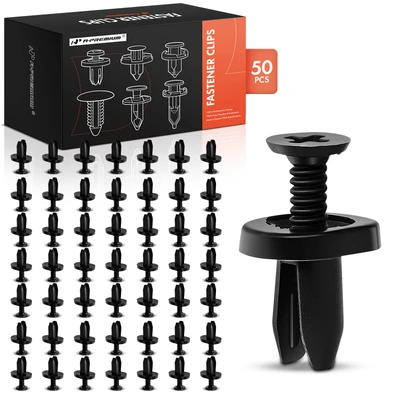 50 Pcs 6.35mm Nylon Bumper Retainer Clips Cowl Vent Screw-Type