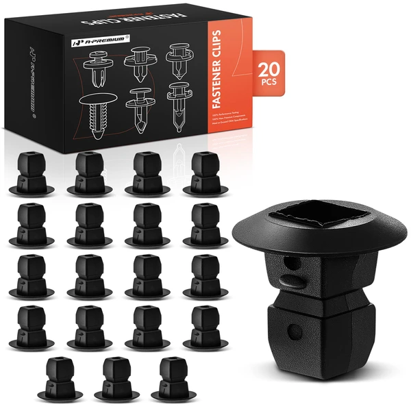 20 Pcs Nylon Black Fender Apron Screw Grommet A-Premium APRCF547