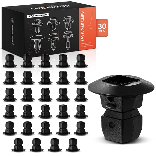 30 Pcs Nylon Black Fender Apron Screw Grommet A-Premium APRCF548