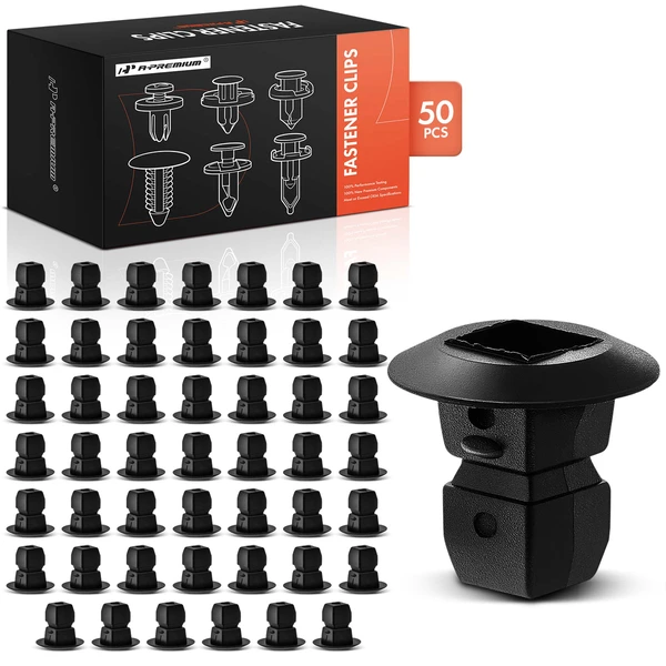 50 Pcs Nylon Black Fender Apron Screw Grommet A-Premium APRCF549