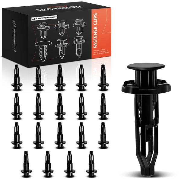 20 Pcs 9mm Nylon Black Bumper Cover & Grille Retainer A-Premium APRCF556