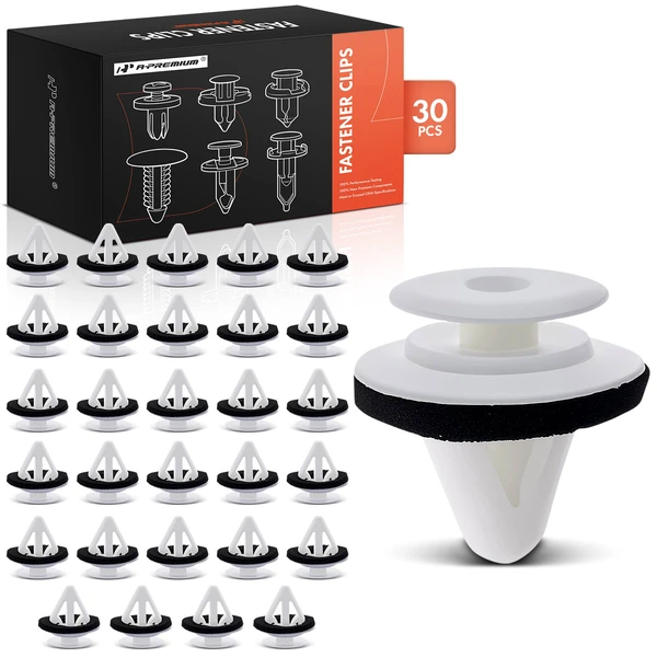30 Pcs Nylon White Door Trim Panel Retainer A-Premium APRCF560