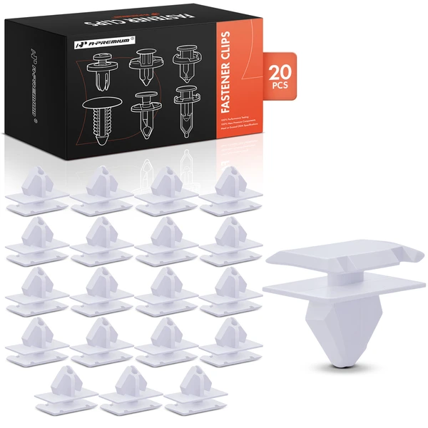 2005-2007 Saturn Relay 20 Pcs 9mm Nylon White Body Side Molding Clip A-Premium APRCF562