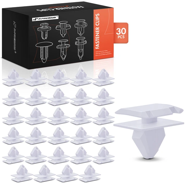 2010 Saturn Outlook 30 Pcs 9mm Nylon White Body Side Molding Clip A-Premium APRCF563