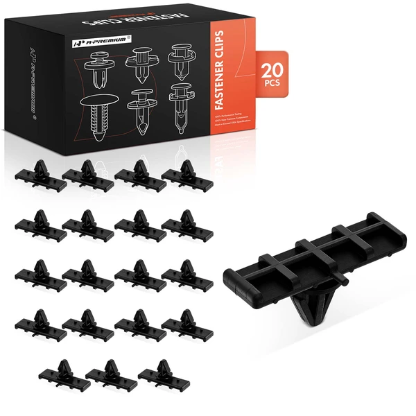 20 Pcs 9mm Nylon Black Rocker Panel Ground Effects Molding Clip A-Premium APRCF586