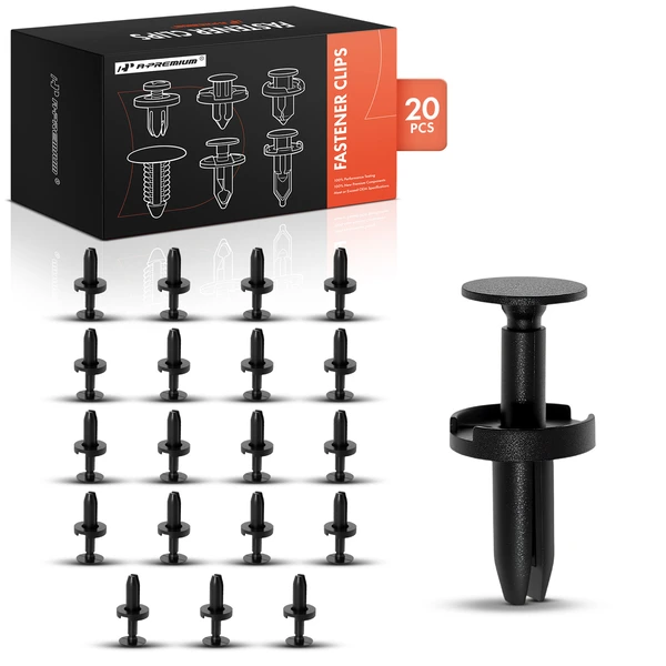 2013-2016 Dodge Dart 20 Pcs 8mm Nylon Black Rear Bumper & Tail Light & Fender Retainer A-Premium APRCF589