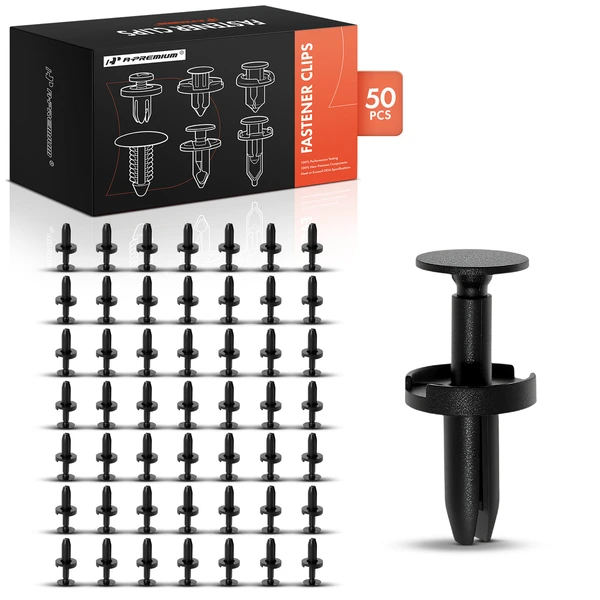 2013-2016 Dodge Dart 50 Pcs 8mm Nylon Black Rear Bumper & Tail Light & Fender Retainer A-Premium APRCF591