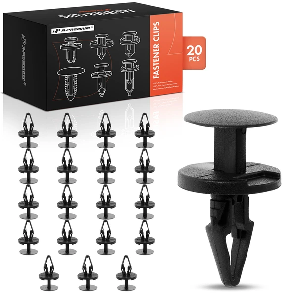 2015-2019 Cadillac Escalade 20 Pcs 6.5mm Nylon Black Air Distributor & Windshield Defroster Retainer A-Premium APRCF604