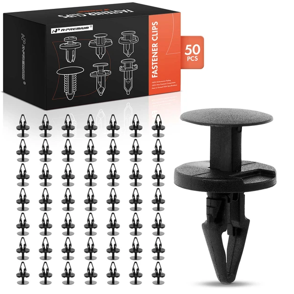 2015-2019 Cadillac Escalade 50 Pcs 6.5mm Nylon Black Air Distributor & Windshield Defroster Retainer A-Premium APRCF606