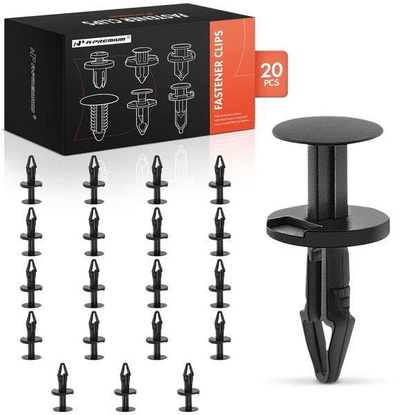 2011-2016 Chevrolet Silverado 2500 HD 20 Pcs 6.5mm Nylon Black Air Dam & Grille Retainer A-Premium APRCF607