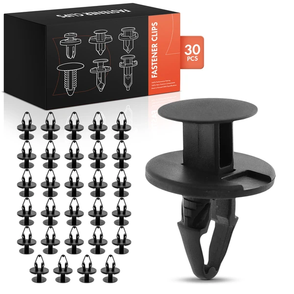 2008-2010 Saturn Vue 30 Pcs 10.5mm Nylon Black Fender & Flare & Gas Tank & Panel Attachment Retainer A-Premium APRCF621