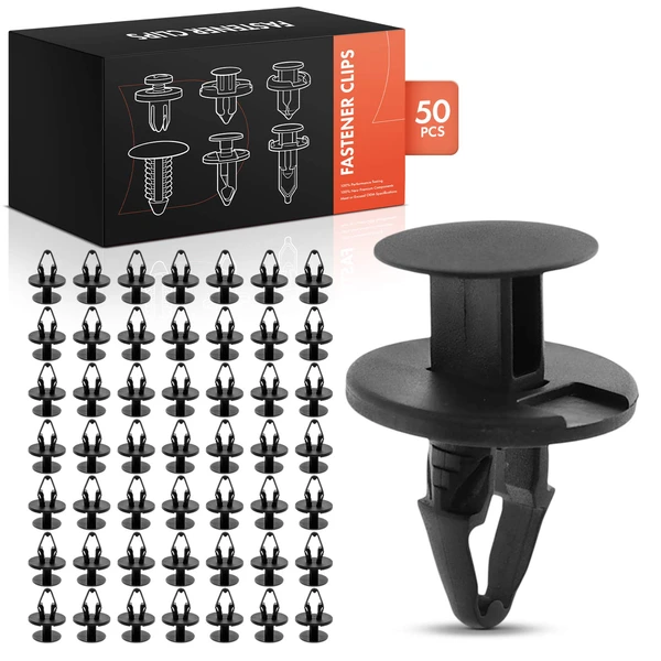 50 Pcs 10.5mm Nylon Black Fender & Flare & Gas Tank & Panel Attachment Retainer A-Premium APRCF622