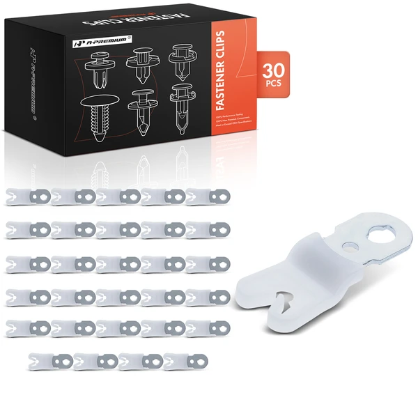 1997-1999 Ford F-250 30 Pcs Nylon & Metal White Door Lock Pawl Retainer Clip A-Premium APRCF043