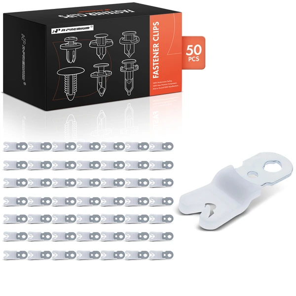 2006-2011 2013-2016 Ford F-450 Super Duty 50 Pcs Nylon & Metal White Door Lock Pawl Retainer Clip A-Premium APRCF044