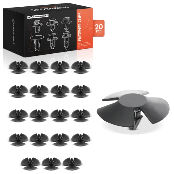 2007-2023 Jeep Compass 20 Pcs Nylon Black Hood Insulation Retainer A-Premium APRCF045