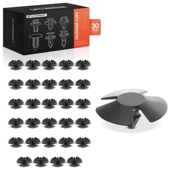 2011-2019 Ram 2500 30 Pcs Nylon Black Hood Insulation Retainer A-Premium APRCF046