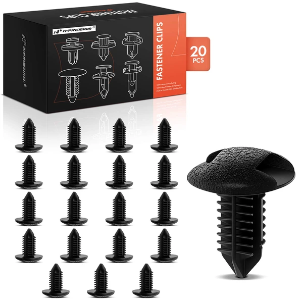 20 Pcs Nylon Black Luggage Compartment Trim Retainer A-Premium APRCF051