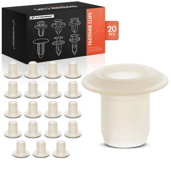 20 Pcs 6.8mm Nylon Natural Emblem Grommet A-Premium APRCF054