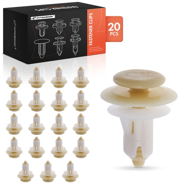 2000-2005 2008-2009 Mercury Sable 20 Pcs Nylon Caramel & White Trim Panel Retainer A-Premium APRCF063