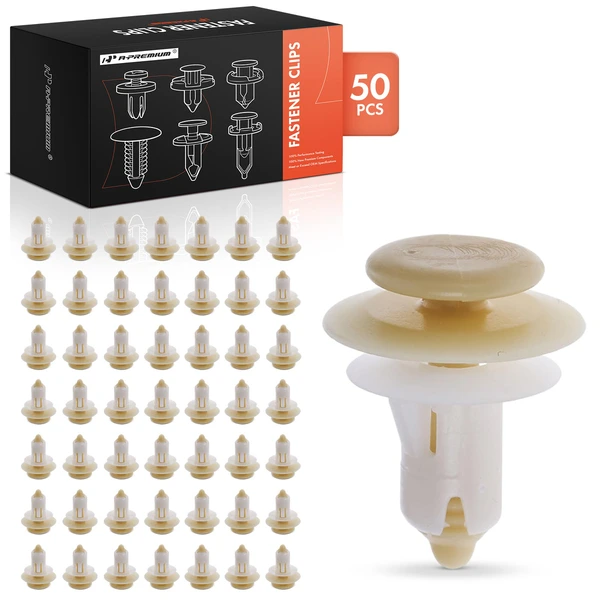 2000-2005 2008-2009 Mercury Sable 50 Pcs Nylon Caramel & White Trim Panel Retainer A-Premium APRCF065