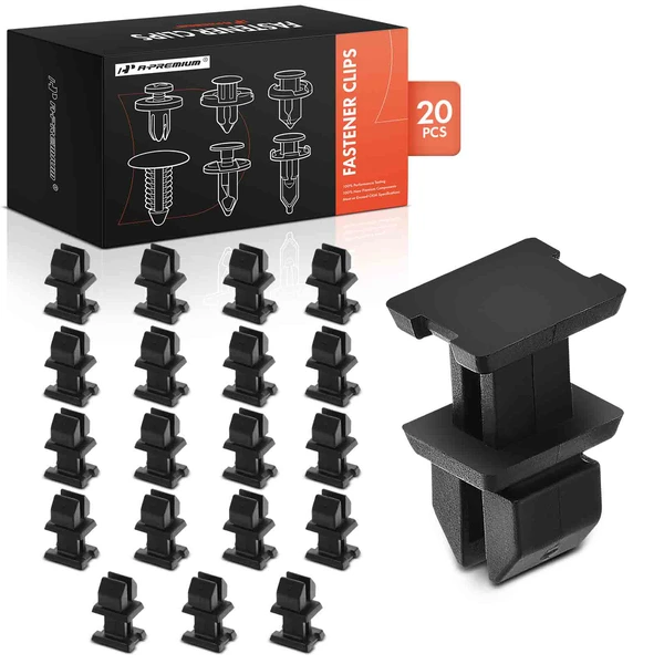 20 Pcs 7 x 8mm Nylon Black Door Panel Retainer Clip A-Premium APRCF078