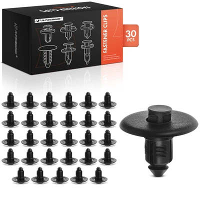 30 Pcs 9mm Nylon Cowl Retainer Fastener Push-Type