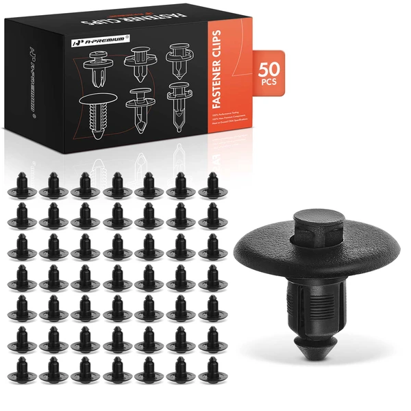 2001-2003 Oldsmobile Aurora 50 Pcs 9mm Nylon Black Cowl Retainer Clip A-Premium APRCF089