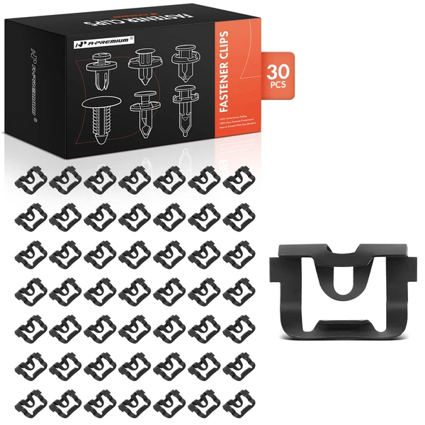 50 Pcs Metal Black Window Reveal Molding Clip A-Premium APRCF095