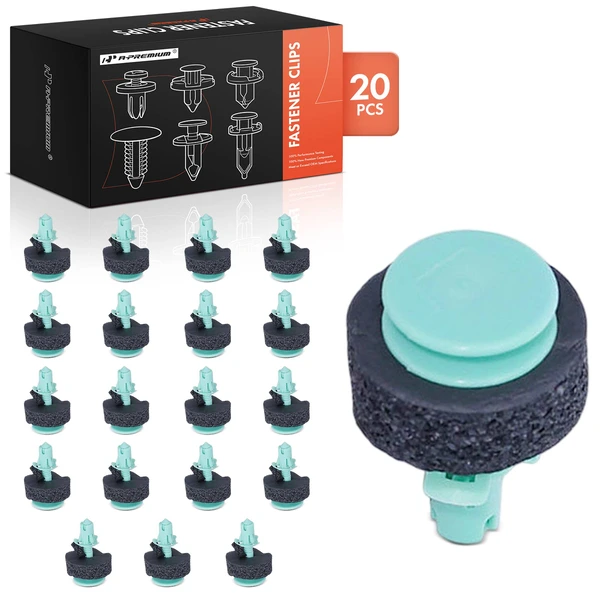 20 Pcs 8mm Nylon Green Push Type Retainer Clip A-Premium APRCF096