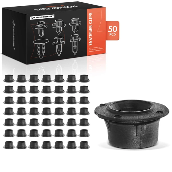 50 Pcs 9mm Nylon Black Molding Insert A-Premium APRCF107