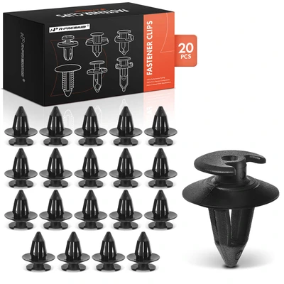 20 Pcs 9mm Nylon Trim Panel Retainer Double Head Clip