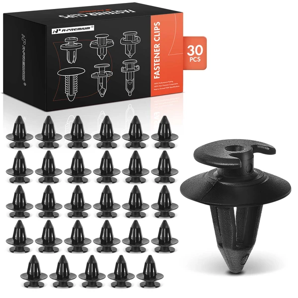 30 Pcs Nylon Black Trim Panel Retainer A-Premium APRCF109